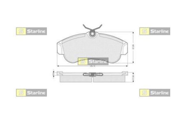 Klocki hamulcowe przednie tarczowe BDS203 STARLINE