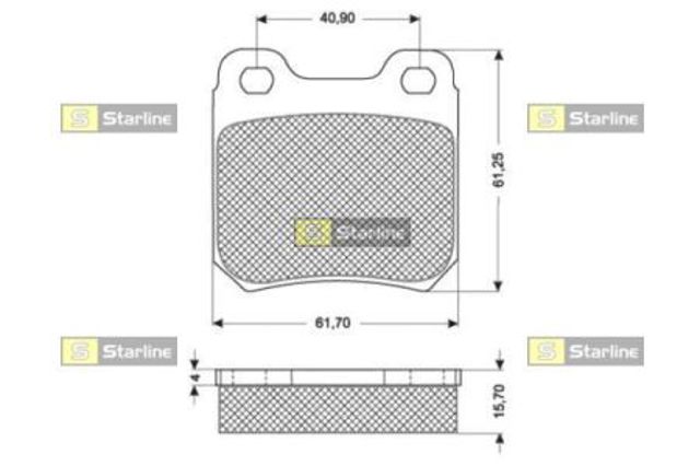 Okładziny (klocki) do hamulców tarczowych tylne BDS276 STARLINE