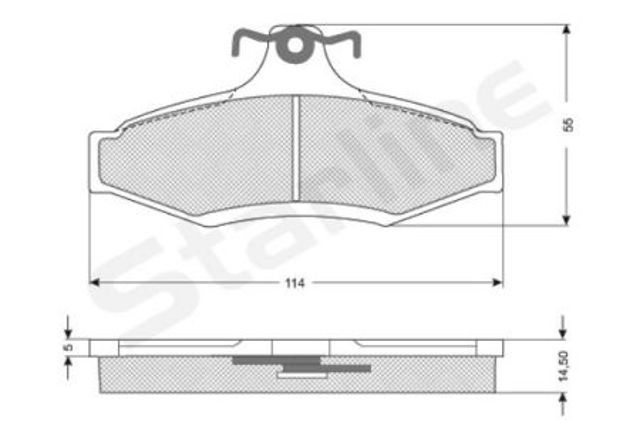 Okładziny (klocki) do hamulców tarczowych tylne BDS310 STARLINE