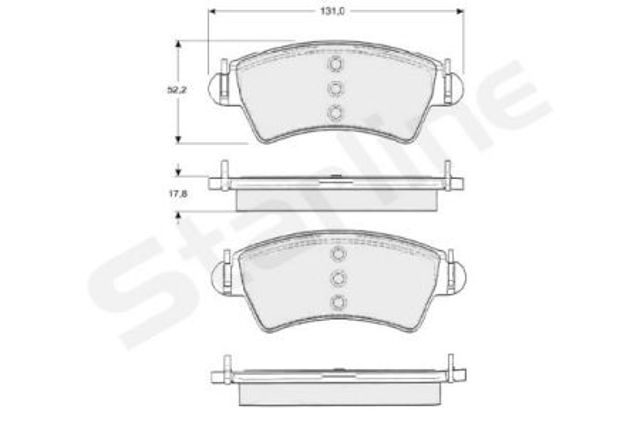 Klocki hamulcowe przednie tarczowe BDS316 STARLINE