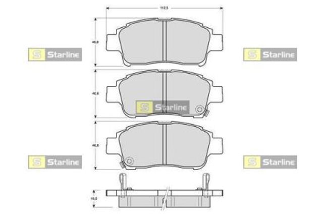 Klocki hamulcowe przednie tarczowe BDS317 STARLINE