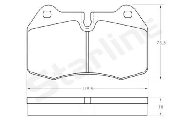 Klocki hamulcowe przednie tarczowe BDS351 STARLINE