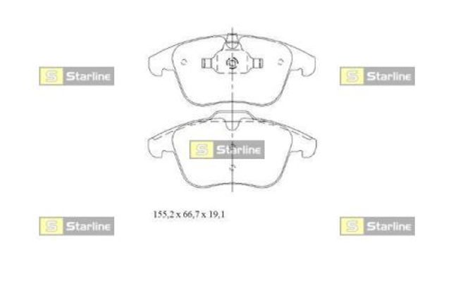 Klocki hamulcowe przednie tarczowe BDS447 STARLINE