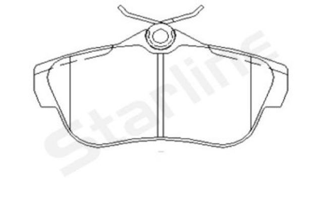 Okładziny (klocki) do hamulców tarczowych tylne BDS515 STARLINE