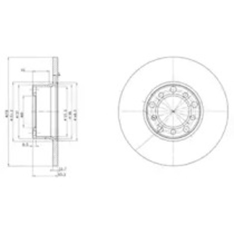 Tarcza hamulcowa przednia BG2259 DELPHI