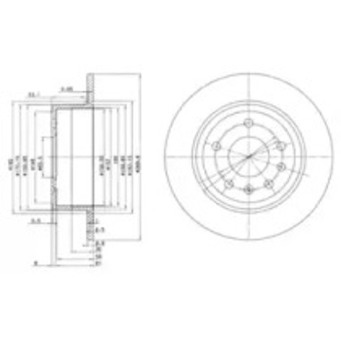 Tarcza hamulcowa tylna BG2381 DELPHI