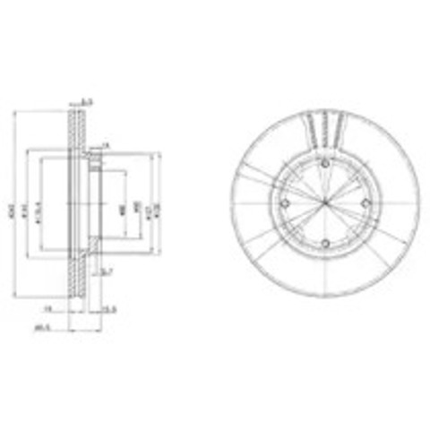 Tarcza hamulcowa przednia BG2394 DELPHI