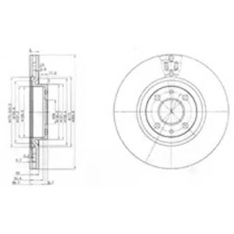 Tarcza hamulcowa przednia BG2407 DELPHI