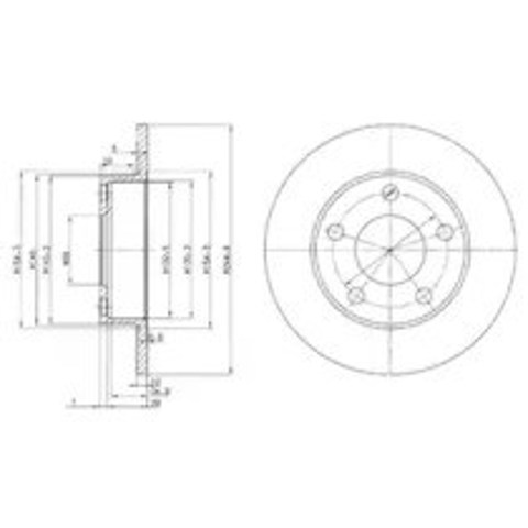 Tarcza hamulcowa tylna BG2520 Delphi