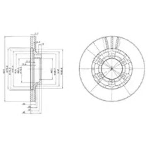 Tarcza hamulcowa przednia BG2561 DELPHI