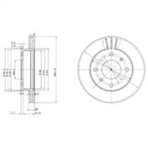 Tarcza hamulcowa przednia BG2632 Delphi