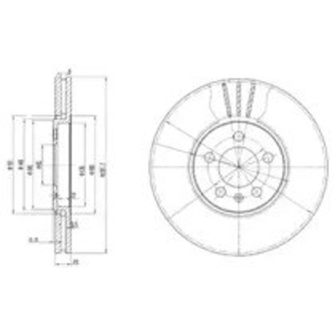 Tarcza hamulcowa przednia BG2729 Delphi