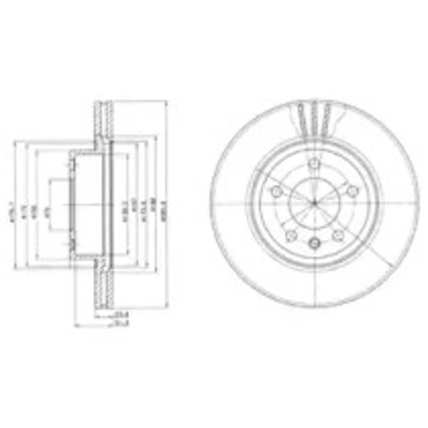 Tarcza hamulcowa przednia BG2908 DELPHI
