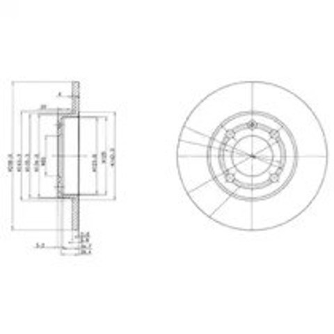 Tarcza hamulcowa przednia BG2911 Delphi