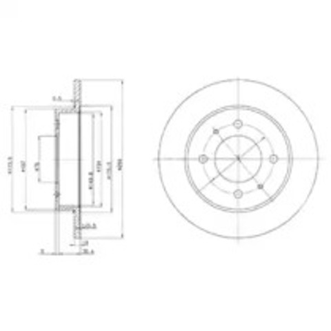 Tarcza hamulcowa tylna BG3070 DELPHI