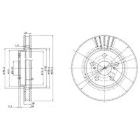 Tarcza hamulcowa przednia BG3187 Delphi