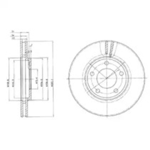 Tarcza hamulcowa przednia BG3383 Delphi