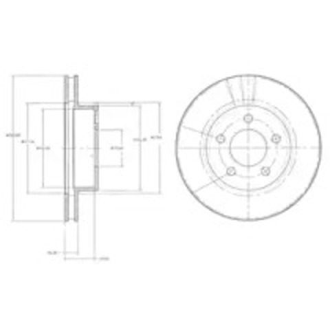 Tarcza hamulcowa przednia BG3546 DELPHI