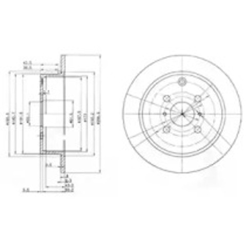Tarcza hamulcowa tylna BG3867 DELPHI