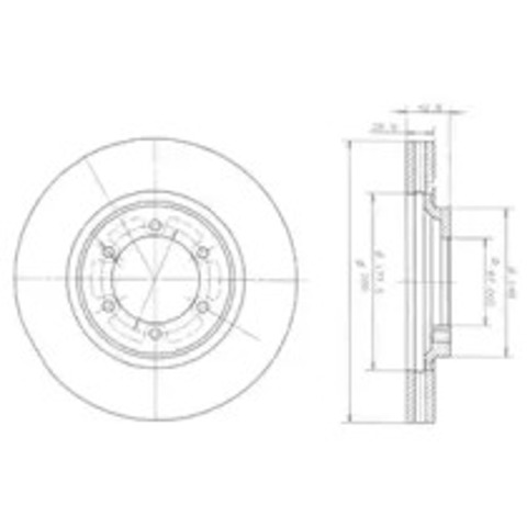 Tarcza hamulcowa przednia BG3936 DELPHI