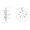 Tarcza hamulcowa przednia BG4096 DELPHI