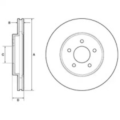 Tarcza hamulcowa przednia BG4120 DELPHI