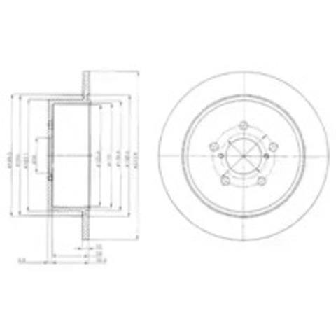 Tarcza hamulcowa tylna BG4129 DELPHI