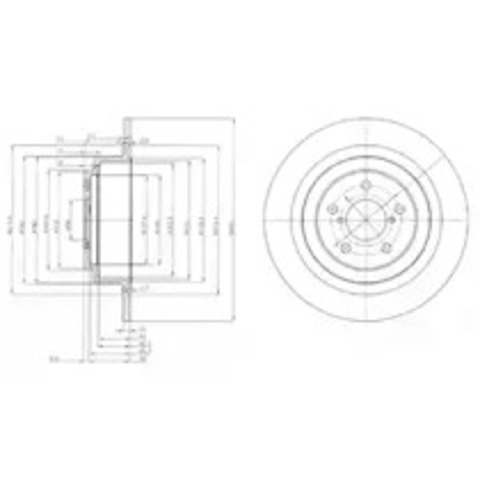 Tarcza hamulcowa tylna BG4154 DELPHI