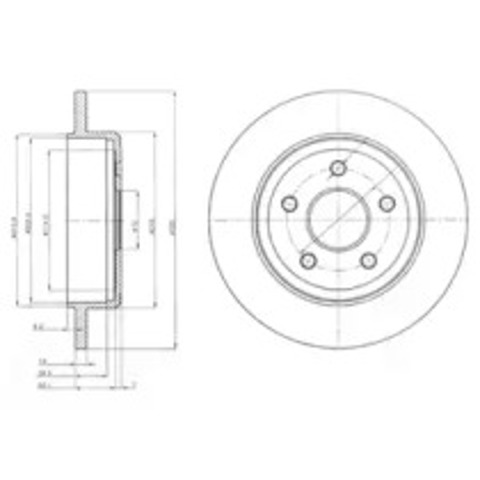 Tarcza hamulcowa tylna BG4160 DELPHI