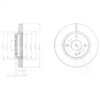 Tarcza hamulcowa przednia BG4170C DELPHI