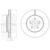 Tarcza hamulcowa przednia BG4253 DELPHI