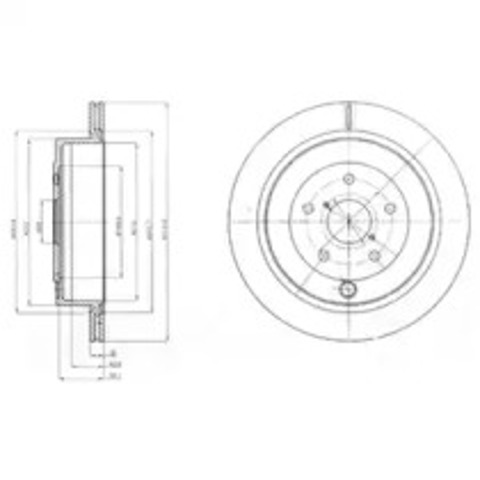 Tarcza hamulcowa tylna BG4267 DELPHI
