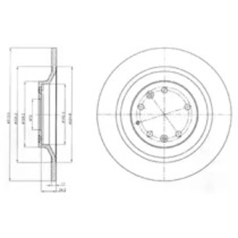 Tarcza hamulcowa tylna BG4318 DELPHI