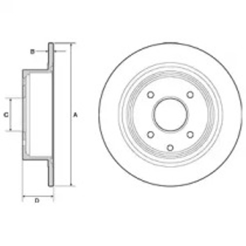 Tarcza hamulcowa tylna BG4666C DELPHI