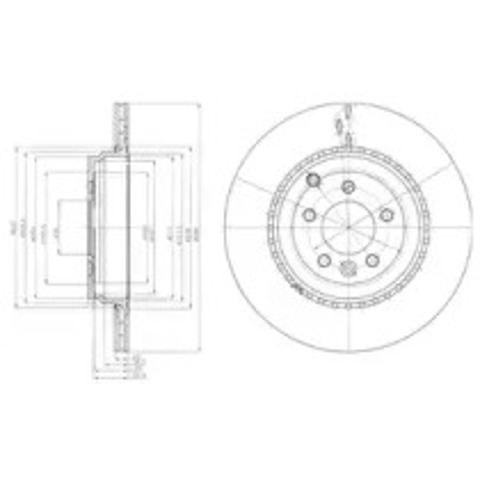 Tarcza hamulcowa tylna BG9082C DELPHI