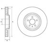 Tarcza hamulcowa przednia BG9171C DELPHI