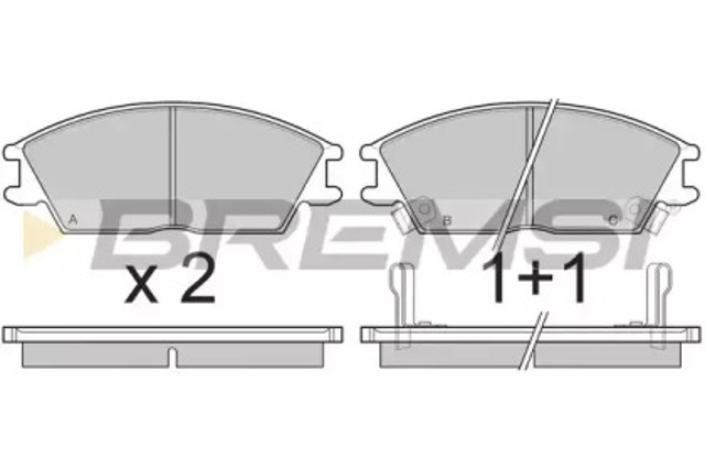 Klocki hamulcowe przednie tarczowe BP2293 BREMSI