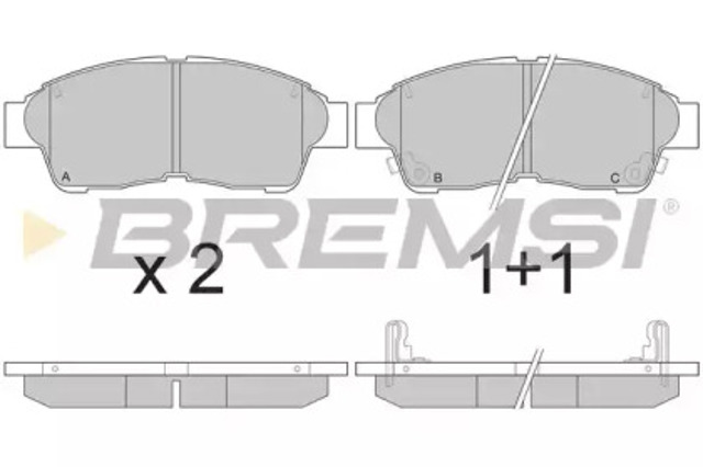 Klocki hamulcowe przednie tarczowe BP2526 BREMSI
