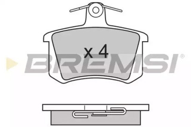 Okładziny (klocki) do hamulców tarczowych tylne BP2612 BREMSI