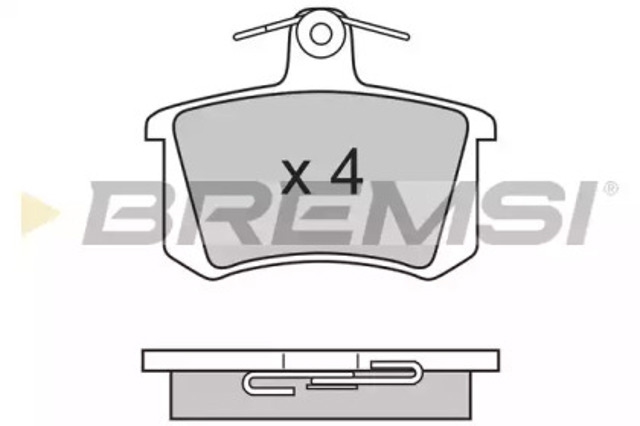 Okładziny (klocki) do hamulców tarczowych tylne BP2612 BREMSI