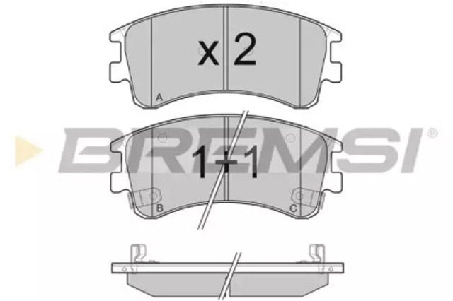 Klocki hamulcowe przednie tarczowe BP3089 BREMSI