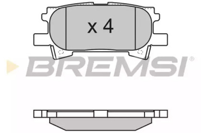 Okładziny (klocki) do hamulców tarczowych tylne BP3169 BREMSI