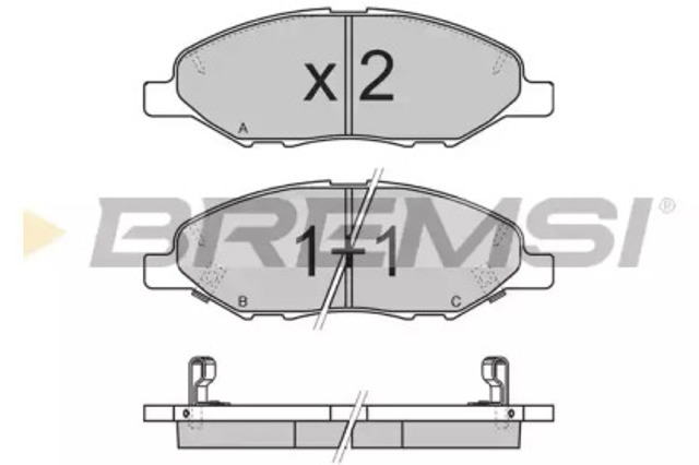 Klocki hamulcowe przednie tarczowe BP3335 BREMSI