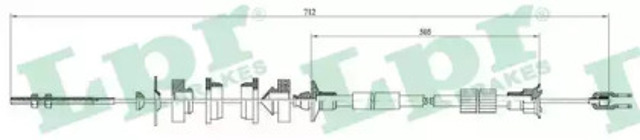 Linka sprzęgła Peugeot 205 1 741A, C