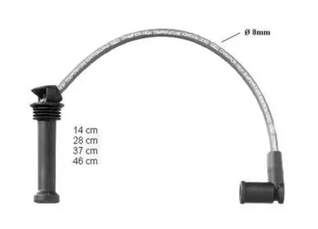 Zestaw przewodów wysokiego napięcia CLS074 CHAMPION