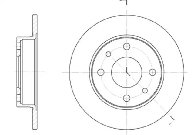 Tarcza hamulcowa tylna D611000 WOKING