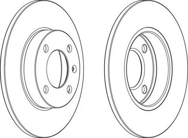 Tarcza hamulcowa przednia DDF042 FERODO