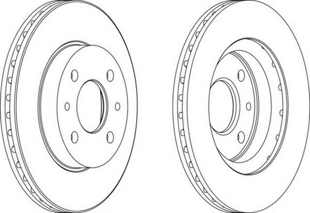 Tarcza hamulcowa przednia DDF1142 FERODO