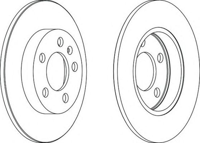 Tarcza hamulcowa tylna DDF1155 FERODO