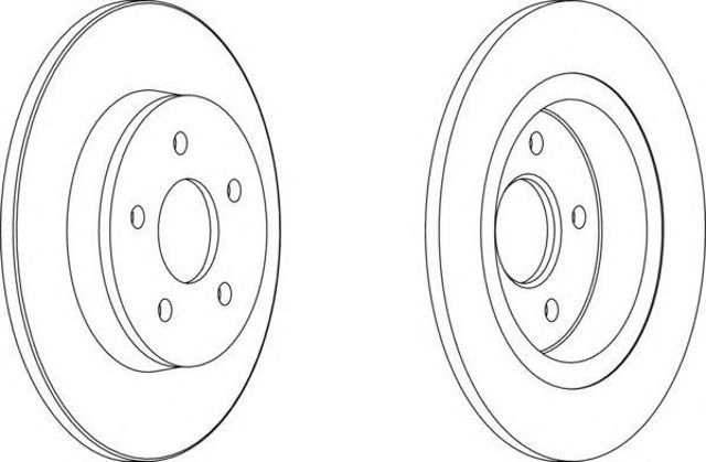 Tarcza hamulcowa tylna DDF1227 FERODO